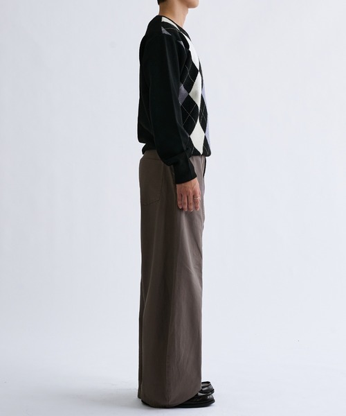 sedacle(セダクル)の「Argyle V-neck Knit/アーガイル Vネック ニット(ニット/セーター・メンズ・ブラック/ワインレッド・SMALL/MEDIUM/LARGE)」の15枚目の写真