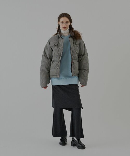 WHIMSIC（ウィムジック）の「【UNISEX/2size】チェックパデットジャケット（ダウンジャケット/コート・メンズ・ブラック/ベージュ・1/2）」の6枚目の写真