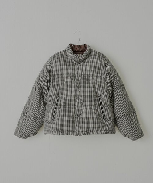 WHIMSIC（ウィムジック）の「【UNISEX/2size】チェックパデットジャケット（ダウンジャケット/コート・メンズ・ブラック/ベージュ・1/2）」の19枚目の写真