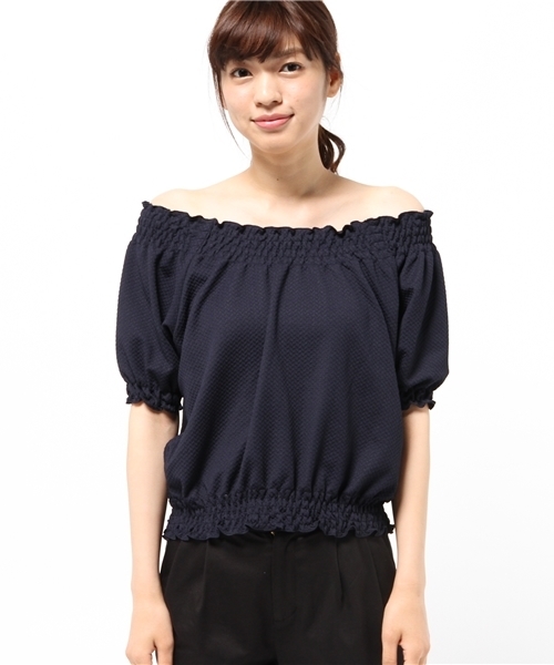 Heather（ヘザー）の「ジャガードシャーリングプルオーバー　724170（Tシャツ/カットソー・レディース・レッド/ライトイエロー/オフホワイト/ネイビー・FREE）」の5枚目の写真