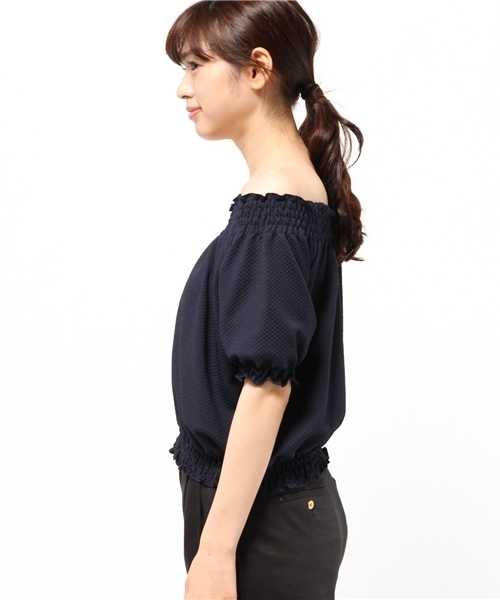 Heather（ヘザー）の「ジャガードシャーリングプルオーバー　724170（Tシャツ/カットソー・レディース・レッド/ライトイエロー/オフホワイト/ネイビー・FREE）」の6枚目の写真