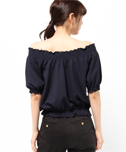 Heather（ヘザー）の「ジャガードシャーリングプルオーバー　724170（Tシャツ/カットソー・レディース・レッド/ライトイエロー/オフホワイト/ネイビー・FREE）」の7枚目の写真