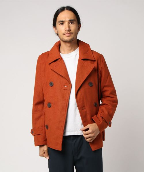 8(eight)(エイト)の「メルトンウールピーコート(ピーコート・メンズ・グレー/ブラック/カーキ/チャコールグレー/オレンジ系その他/ターコイズブルー/キャメル/マスタード/ネイビー/レッド/ワイン/チェック・X-LARGE/LARGE/MEDIUM/SMALL/XX-LARGE)」の14枚目の写真