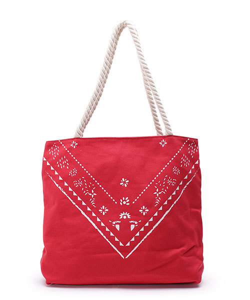 NANO universe(ナノユニバース)の「プリントキャンバストート(ショルダーバッグ・レディース・ブラック/レッド/ネイビー/ナチュラル・FREE)」の5枚目の写真