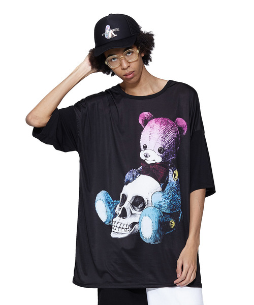 ankoROCK（アンコロック）の「スカル抱っこクマTシャツ