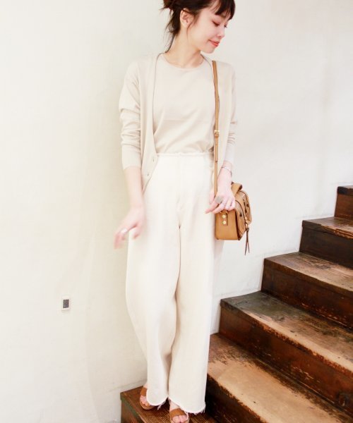 plage(プラージュ)の「《追加》Soft Twill ワイドパンツ◆(その他パンツ・レディース・アイボリー・36/34/38)」の19枚目の写真