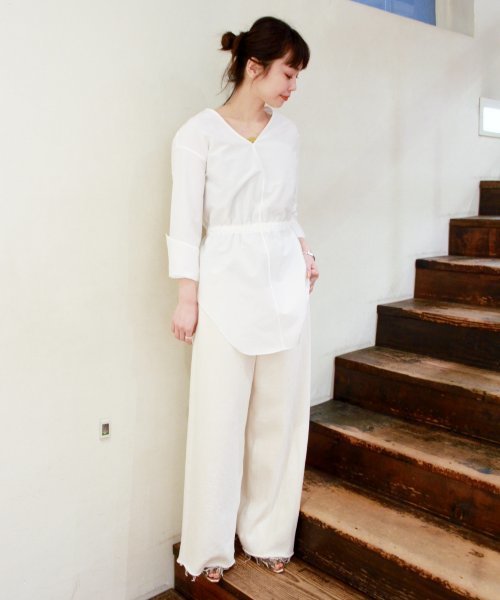 plage(プラージュ)の「《追加》Soft Twill ワイドパンツ◆(その他パンツ・レディース・アイボリー・36/34/38)」の13枚目の写真