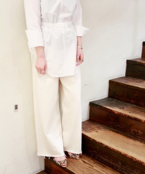 plage(プラージュ)の「《追加》Soft Twill ワイドパンツ◆(その他パンツ・レディース・アイボリー・36/34/38)」の9枚目の写真