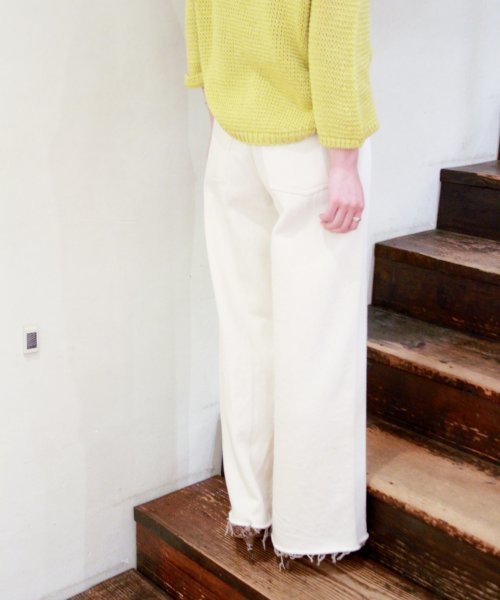 plage(プラージュ)の「《追加》Soft Twill ワイドパンツ◆(その他パンツ・レディース・アイボリー・36/34/38)」の2枚目の写真