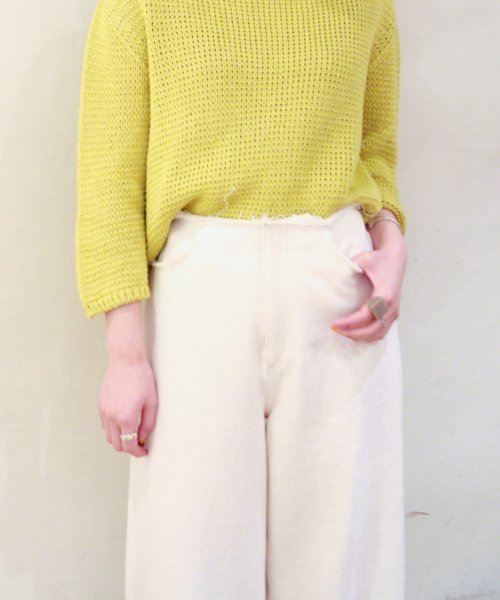 plage(プラージュ)の「《追加》Soft Twill ワイドパンツ◆(その他パンツ・レディース・アイボリー・36/34/38)」の3枚目の写真