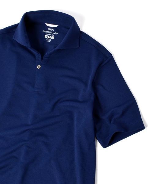 SHIPS（シップス）の「SC: 高機能消臭糸"デオセル(R)(DEOCELL(R))"使用 消臭・抗菌 スキッパーポロシャツ（ポロシャツ・メンズ・ネイビー/ピンク/ホワイト/ブラウン・X-LARGE/LARGE/SMALL/MEDIUM）」の3枚目の写真