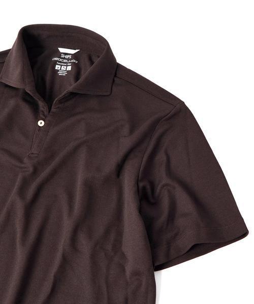 SHIPS（シップス）の「SC: 高機能消臭糸"デオセル(R)(DEOCELL(R))"使用 消臭・抗菌 スキッパーポロシャツ（ポロシャツ・メンズ・ネイビー/ピンク/ホワイト/ブラウン・X-LARGE/LARGE/SMALL/MEDIUM）」の2枚目の写真