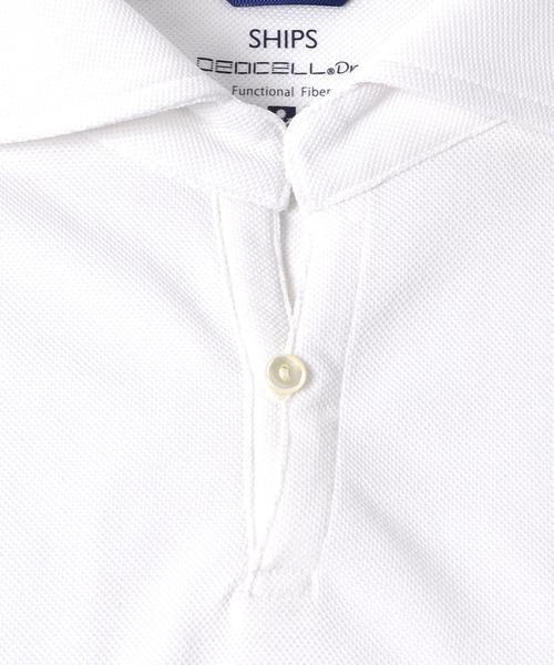 SHIPS（シップス）の「SC: 高機能消臭糸"デオセル(R)(DEOCELL(R))"使用 消臭・抗菌 スキッパーポロシャツ（ポロシャツ・メンズ・ネイビー/ピンク/ホワイト/ブラウン・X-LARGE/LARGE/SMALL/MEDIUM）」の7枚目の写真