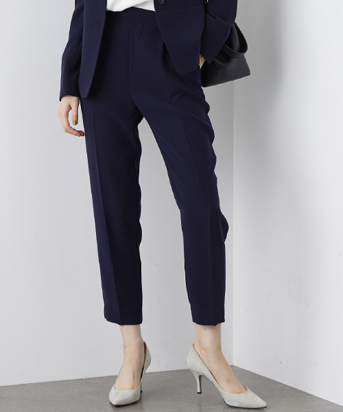 STUDIOUS（ステュディオス）の「ダブルクロスセットアップテーパードパンツ（その他パンツ・レディース・グレイッシュベージュ/ネイビー/ブラック/キャメル・1/0）」の3枚目の写真