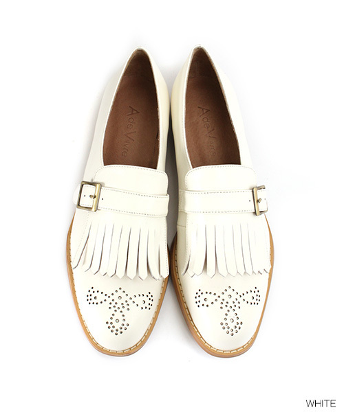 A de Vivre（アドゥヴィーヴル）の「【本革】キルティオックスフォード（ドレスシューズ・レディース・ブラック/グレー系その他/ブラウン/ホワイト/グレー/ベージュ・LL/M/S/L）」の2枚目の写真