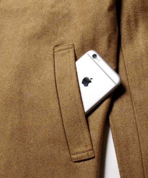 THE CASUAL（カジュアル）の「ウール混 メルトン ステンカラーコート バルカラー コート（ステンカラーコート・メンズ・ブラック/ネイビー/カーキ/ワイン/チャコール/グレー/キャメル/ブラウン/ブルー系その他/モカ/ベージュ系その他/グレー系その他・M/S/L/LL）」の17枚目の写真