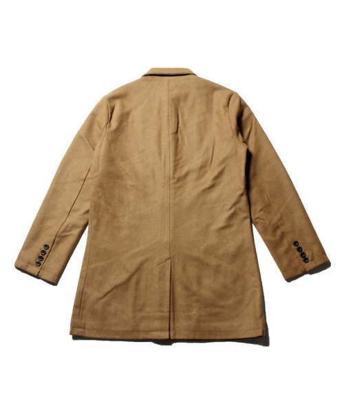 THE CASUAL（カジュアル）の「ウール混 メルトン ステンカラーコート バルカラー コート（ステンカラーコート・メンズ・ブラック/ネイビー/カーキ/ワイン/チャコール/グレー/キャメル/ブラウン/ブルー系その他/モカ/ベージュ系その他/グレー系その他・M/S/L/LL）」の14枚目の写真