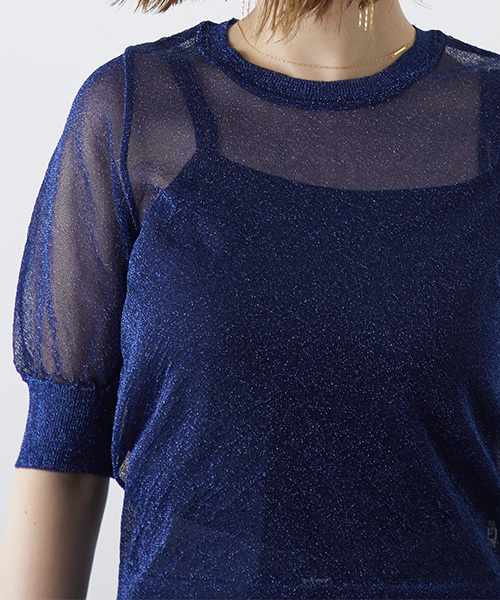 STUDIOUS（ステュディオス）の「【STUDIOUS】オリオンラメニット（ニット/セーター・レディース・ダークブラウン/インディゴブルー/シルバー・FREE）」の15枚目の写真