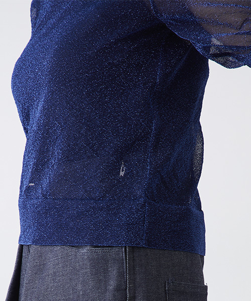 STUDIOUS（ステュディオス）の「【STUDIOUS】オリオンラメニット（ニット/セーター・レディース・ダークブラウン/インディゴブルー/シルバー・FREE）」の17枚目の写真