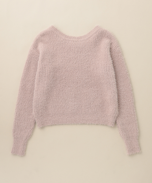 mystic（ミスティック）の「モールフェザーVプルオーバー（ニット/セーター・レディース・ブラック/ベージュ/オフホワイト/ラベンダー・FREE）」の10枚目の写真