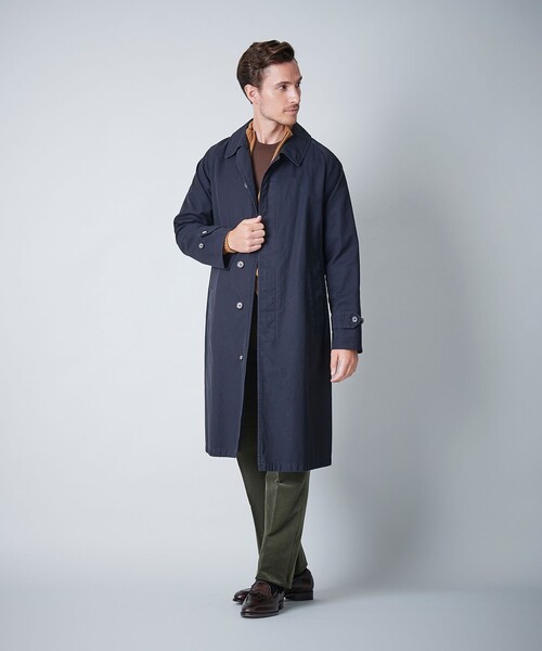 100年コート（ヒャクネンコート）の「＜100年コート＞エイジドクラシックバルマカーンコート（トレンチコート・メンズ・ベージュ/ネイビー・L/M/LL/S）」の5枚目の写真