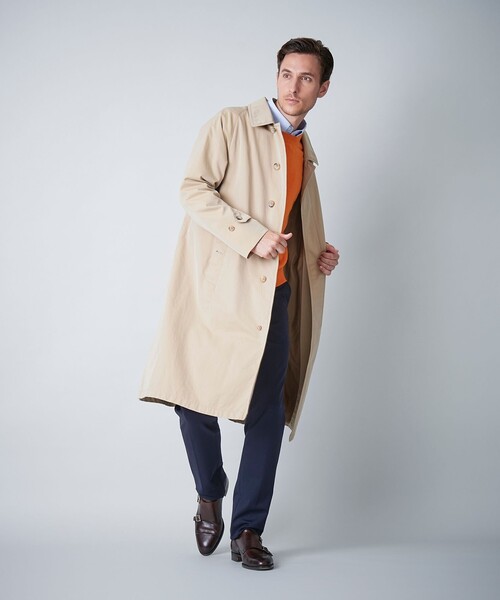 100年コート（ヒャクネンコート）の「＜100年コート＞エイジドクラシックバルマカーンコート（トレンチコート・メンズ・ベージュ/ネイビー・L/M/LL/S）」の4枚目の写真