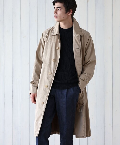 100年コート（ヒャクネンコート）の「＜100年コート＞エイジドクラシックバルマカーンコート（トレンチコート・メンズ・ベージュ/ネイビー・L/M/LL/S）」の8枚目の写真