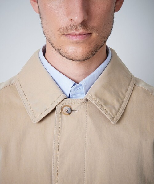 100年コート（ヒャクネンコート）の「＜100年コート＞エイジドクラシックバルマカーンコート（トレンチコート・メンズ・ベージュ/ネイビー・L/M/LL/S）」の11枚目の写真