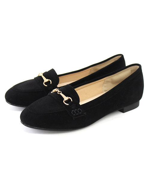 AmiAmi(アミアミ)の「履き心地はふわふわマシュマロ感覚!ビット付ローファーパンプス(パンプス・レディース・グレー/ネイビー/ベージュ系その他/ワイン/ライトブルー/ブラック系その他/ホワイト/ライトグレー/モカ/ブラック/ベージュ/ブラック系その他3/ブラック系その他2/アイボリー/キャメル・22.5cm/23.5cm/24cm/23cm/25cm/24.5cm)」の5枚目の写真