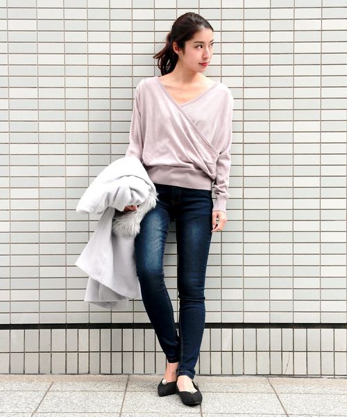 KOBE LETTUCE（コウベレタス）の「ポイントパールデザインポインテッドトゥフラットパンプス/レディースシューズ/フラットシューズ[I1472]神戸レタス（パンプス・レディース・ブルー系その他/ピンク/ブラック系その他/ブラック/ベージュ・L/LL/M/S）」の7枚目の写真