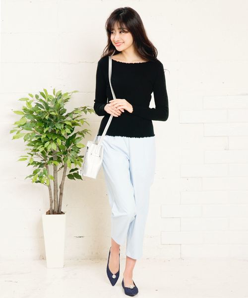 KOBE LETTUCE（コウベレタス）の「ポイントパールデザインポインテッドトゥフラットパンプス/レディースシューズ/フラットシューズ[I1472]神戸レタス（パンプス・レディース・ブルー系その他/ピンク/ブラック系その他/ブラック/ベージュ・L/LL/M/S）」の10枚目の写真