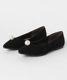 KOBE LETTUCE | ポイントパールデザインポインテッドトゥフラットパンプス/レディースシューズ/フラットシューズ[I1472]神戸レタス(パンプス)