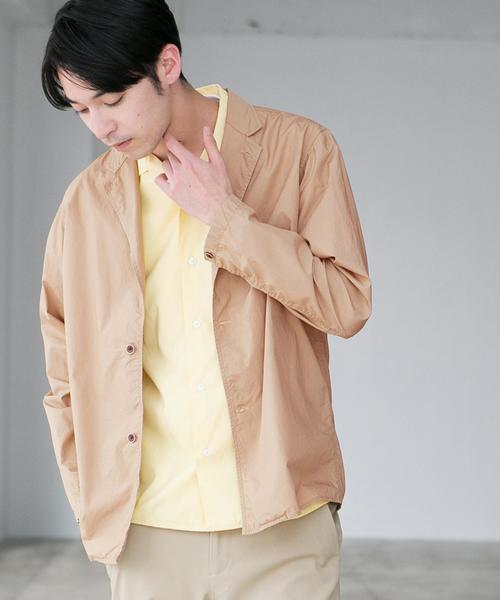 green label relaxing(グリーンレーベルリラクシング)の「CM I38タイプライター シャツジャケット ◆(テーラードジャケット・メンズ・ベージュ/ネイビー・L/M/S)」の2枚目の写真