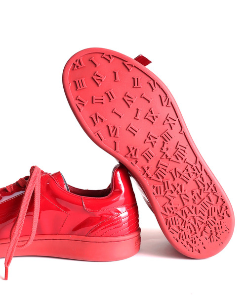 SHAREEF（シャリーフ）の「ENAMEL SNEEKER（スニーカー・メンズ・レッド/ホワイト/パープル/ブラック/ネイビー・1/2）」の6枚目の写真