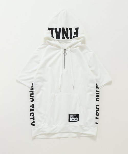 VENCEEXCHANGE（ヴァンスエクスチェンジ）の「裏毛ハーフジップパーカー（パーカー・レディース・ホワイト/グレー/ブラック/レッド・M）」の2枚目の写真