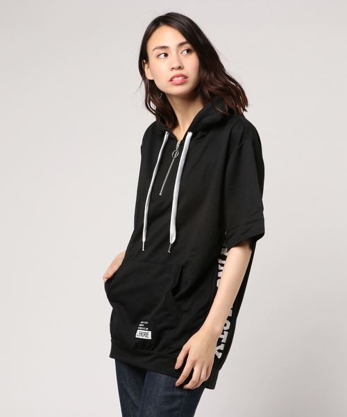 VENCEEXCHANGE（ヴァンスエクスチェンジ）の「裏毛ハーフジップパーカー（パーカー・レディース・ホワイト/グレー/ブラック/レッド・M）」の8枚目の写真