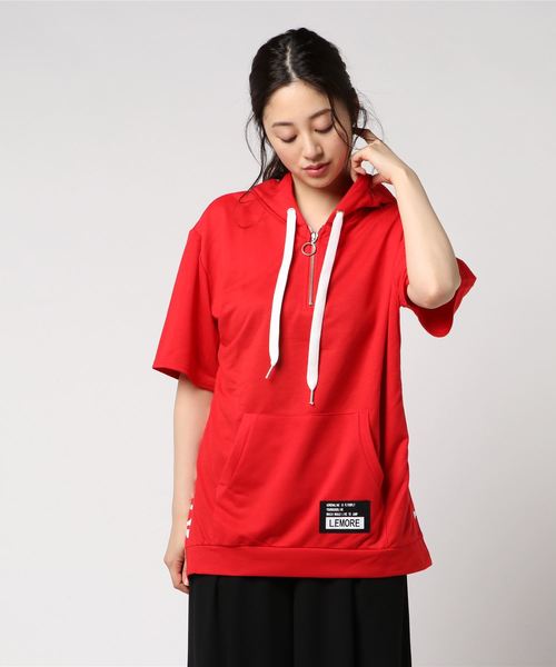 VENCEEXCHANGE（ヴァンスエクスチェンジ）の「裏毛ハーフジップパーカー（パーカー・レディース・ホワイト/グレー/ブラック/レッド・M）」の10枚目の写真