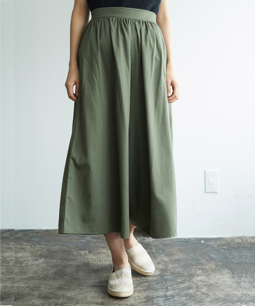 AMERICAN HOLIC（アメリカンホリック）の「・ラチネギャザーワイドガウチョパンツ（その他パンツ・レディース・カーキ/ベージュ/ブルー/イエロー/ネイビー/キャメル・FREE）」の3枚目の写真