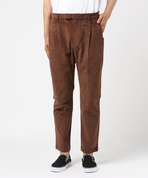 NANO universe（ナノユニバース）の「：１タックコーデュロイテーパードパンツ（その他パンツ・メンズ・ベージュ/ブラック/ダークブラウン/ネイビー・LARGE/MEDIUM/SMALL/X-LARGE）」の3枚目の写真
