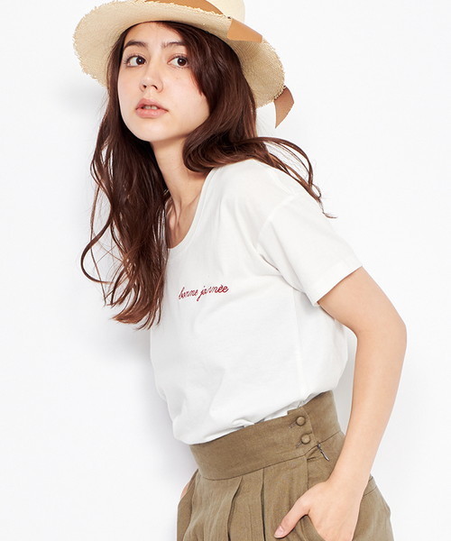 MAISON DE REEFUR（メゾンドリーファー）の「Bonne Journee Tシャツ（Tシャツ/カットソー・レディース・ホワイト・F）」の9枚目の写真