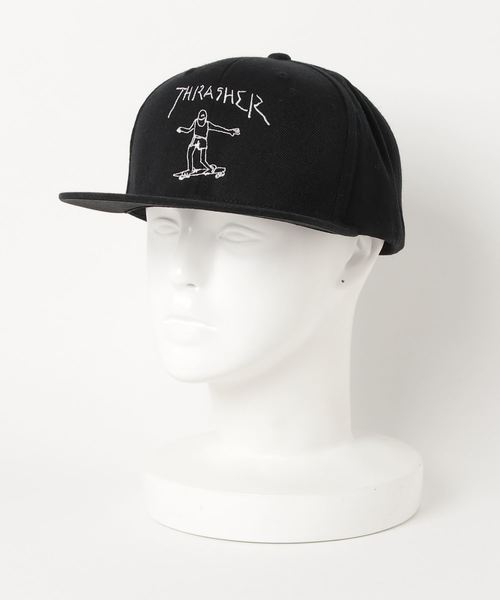 THRASHER（スラッシャー）の「【THRASHER / スラッシャー × Mark Gonzales/マーク ゴンザレス】 スナップバック キャップ / GONZ SNAPBACK CAP（キャップ・メンズ・ブラック/ネイビー・FREE）」の2枚目の写真