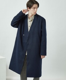 MONO-MART | メルトンT/R シャギーオーバーサイズVネックロングコート(その他アウター)