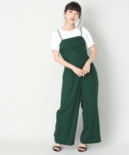 LOWRYS FARM（ローリーズファーム）の「メンアサウシロリボンサロペ　804623（サロペット/オーバーオール・レディース・ブラック/グリーン/グレー・MEDIUM/LARGE）」の3枚目の写真