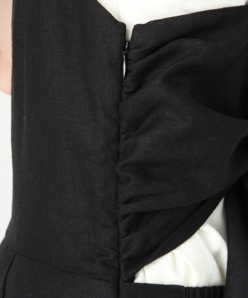 LOWRYS FARM（ローリーズファーム）の「メンアサウシロリボンサロペ　804623（サロペット/オーバーオール・レディース・ブラック/グリーン/グレー・MEDIUM/LARGE）」の13枚目の写真