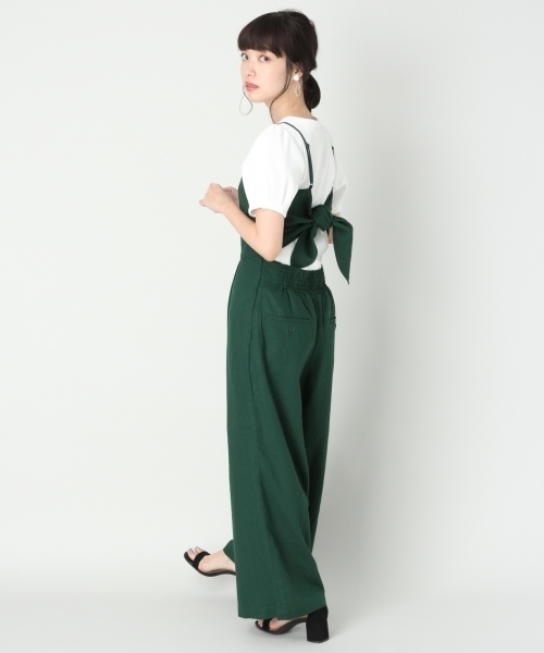 LOWRYS FARM（ローリーズファーム）の「メンアサウシロリボンサロペ　804623（サロペット/オーバーオール・レディース・ブラック/グリーン/グレー・MEDIUM/LARGE）」の15枚目の写真