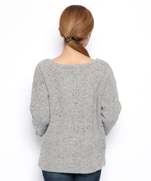 X-girl(エックスガール)の「YEP! KNIT TOP(ニット/セーター・レディース・ブラック/グレー/ネイビー・1/2)」の5枚目の写真