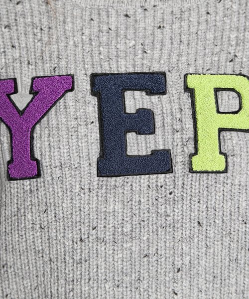 X-girl(エックスガール)の「YEP! KNIT TOP(ニット/セーター・レディース・ブラック/グレー/ネイビー・1/2)」の11枚目の写真