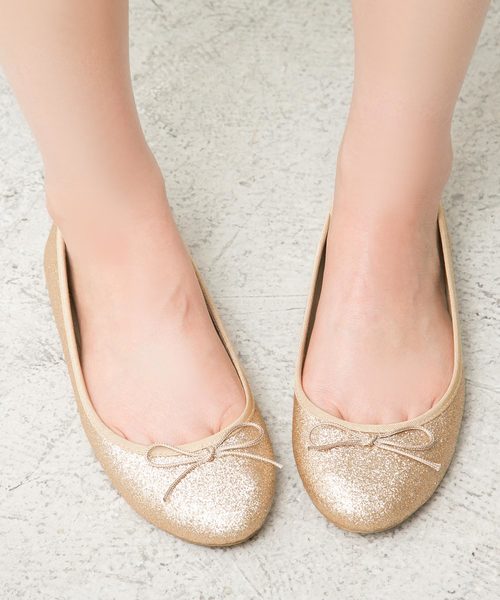 KOBE LETTUCE（コウベレタス）の「ラウンドトゥリボンバレエパンプス＊レディース/フラットシューズ[I1641]神戸レタス（パンプス・レディース・ベージュ/レッド/ブラック/ゴールド/ネイビー・L/LL/M/S）」の5枚目の写真