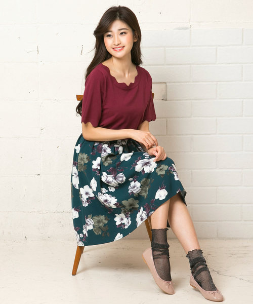 KOBE LETTUCE（コウベレタス）の「ラウンドトゥリボンバレエパンプス＊レディース/フラットシューズ[I1641]神戸レタス（パンプス・レディース・ベージュ/レッド/ブラック/ゴールド/ネイビー・L/LL/M/S）」の11枚目の写真