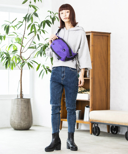 WEGO（ウィゴー）の「WEGO/ウエストボディバッグ（ボディバッグ/ウエストポーチ・レディース・ブラック/パープル・FREE）」の18枚目の写真